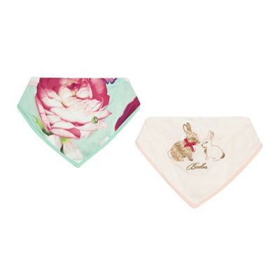Baby girls' two pack floral print bibs